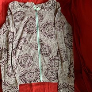 Aeropostale Purple and plum zip up light weight shirt